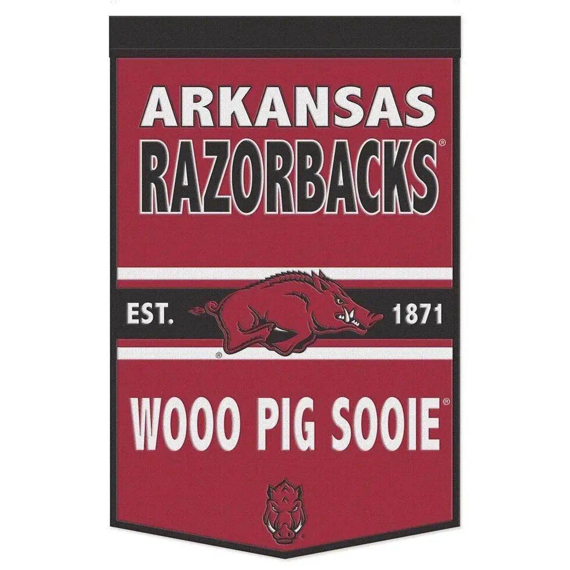 Arkansas Razorbacks Banner Wool 24x38 Dynasty Slogan Design - ToylandEU™