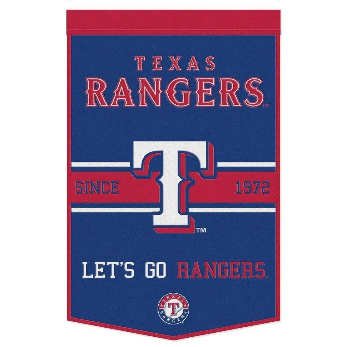 Texas Rangers Banner Wool 24x38 Dynasty Slogan Design - ToylandEU™