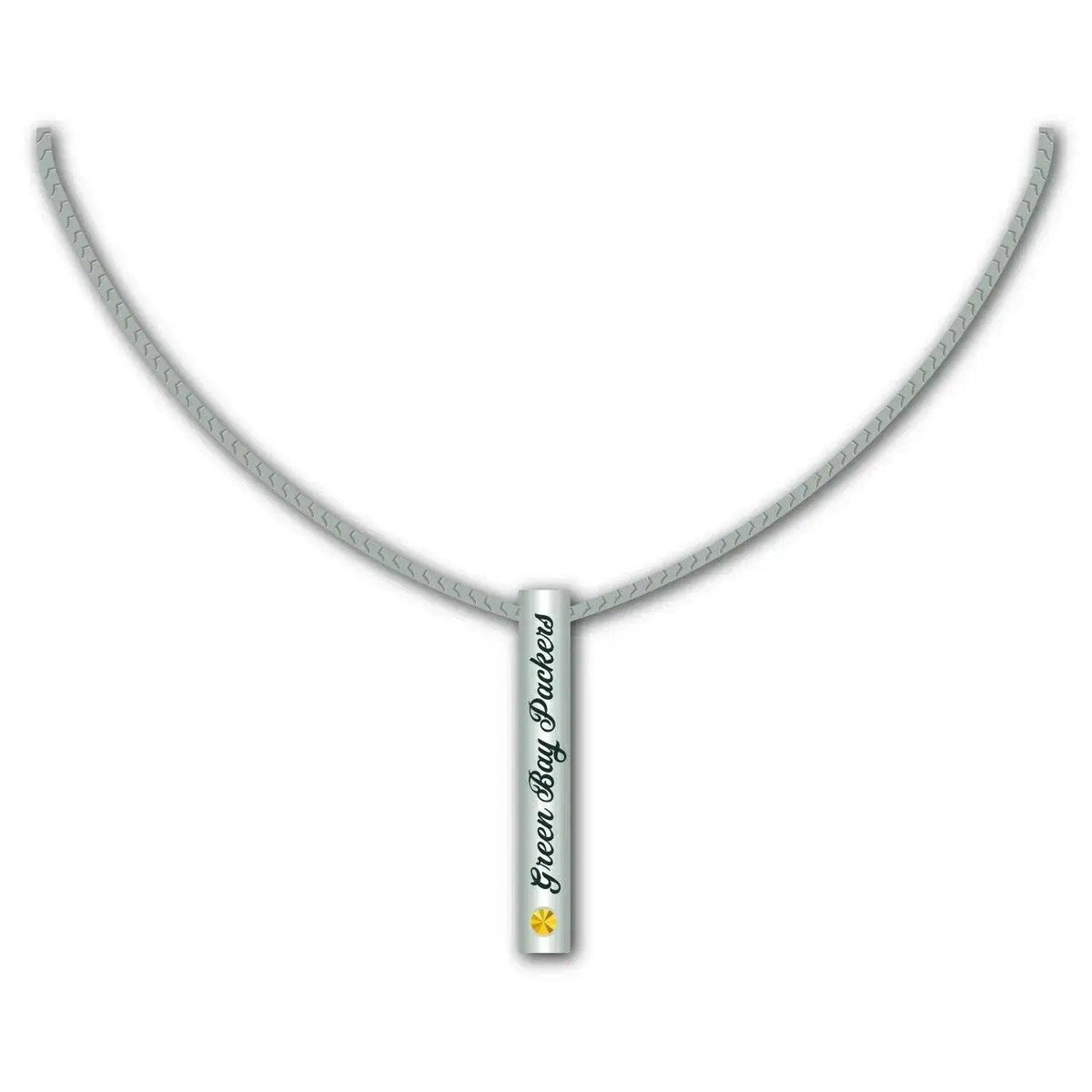 Green Bay Packers Silver Bar Necklace for NFL Fans Gift - ToylandEU™
