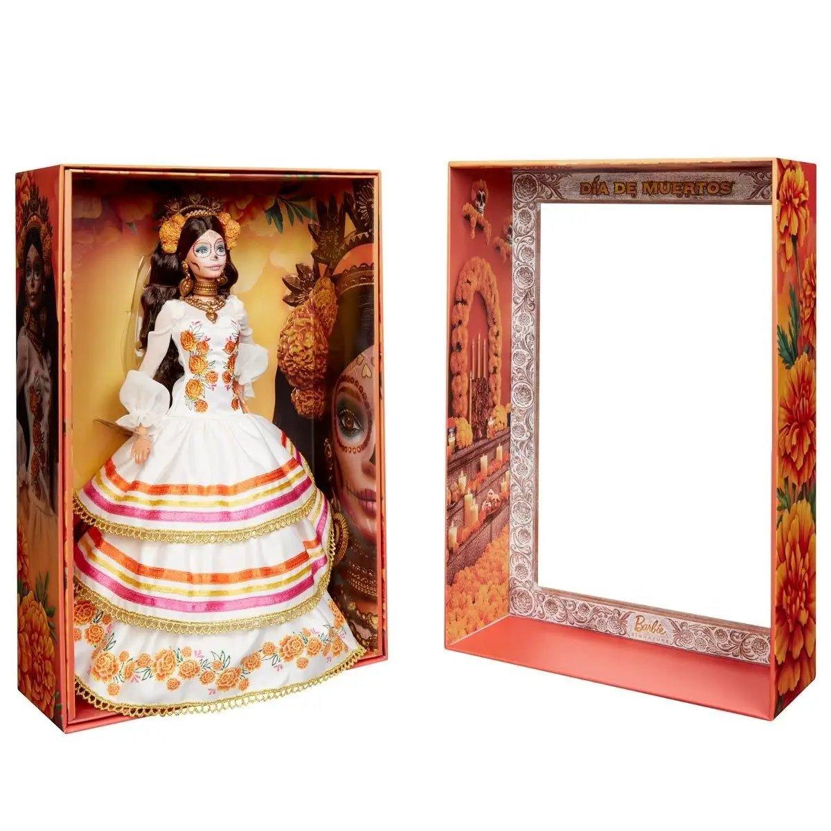Barbie Dia De Muertos Doll Marigold Gown Tribute - ToylandEU™