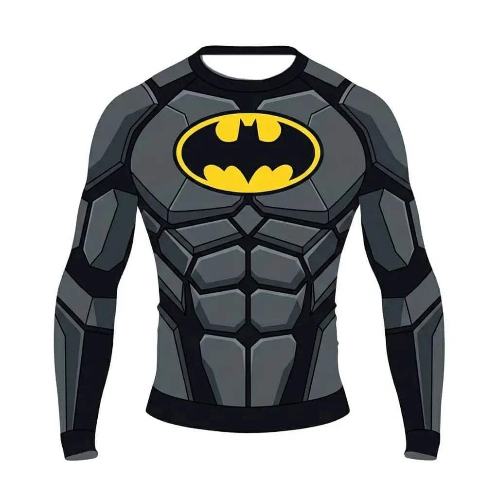 Batman 3D Printed Quick Dry Long Sleeve T Shirt Unisex