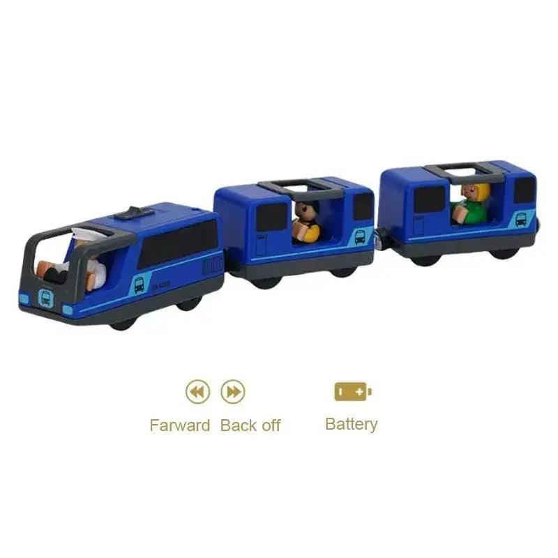 Battery Operated Wooden Train Set Magnetic Tracks Safe - ToylandEU™