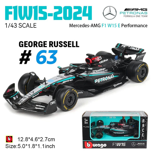 Bburago Mercedes F1 Diecast Alloy Model W15 2024 Collectible - ToylandEU