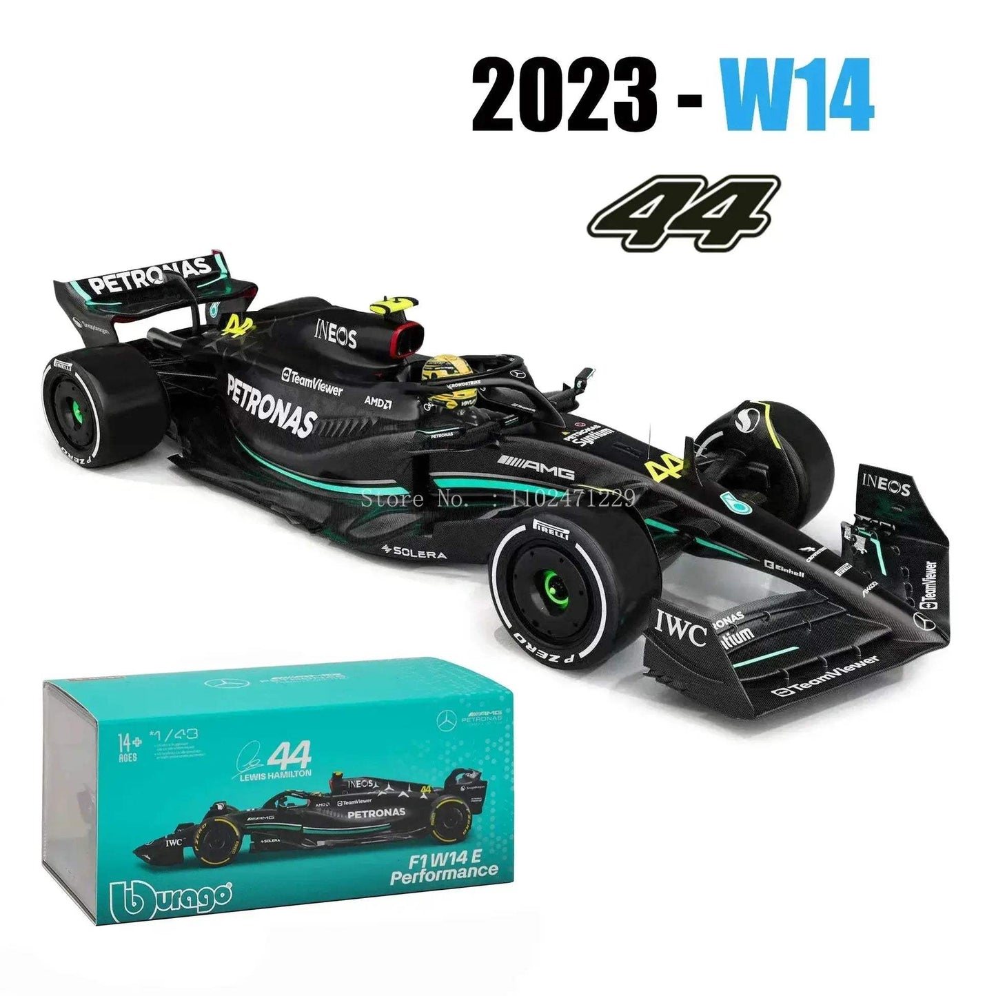 Bburago Mercedes F1 Diecast Alloy Model W15 2024 Collectible - ToylandEU