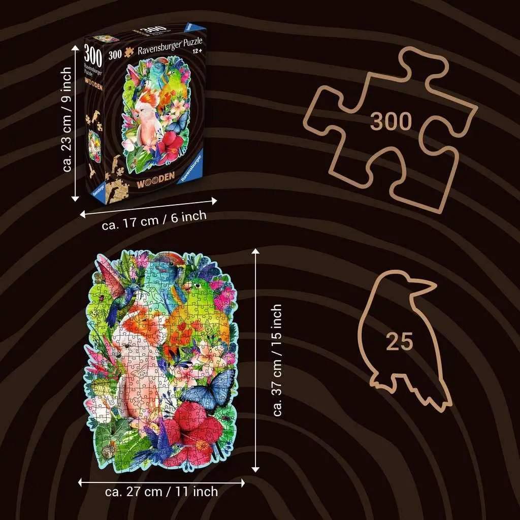 Beautiful Birds Wood Jigsaw Puzzle For Relaxation And Joy - ToylandEU