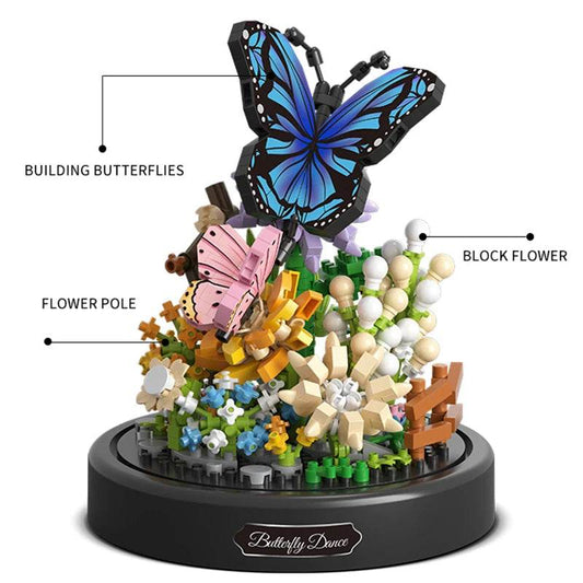 Bee Butterfly Flower Bonsai Building Blocks Insect Plant Toy - ToylandEU