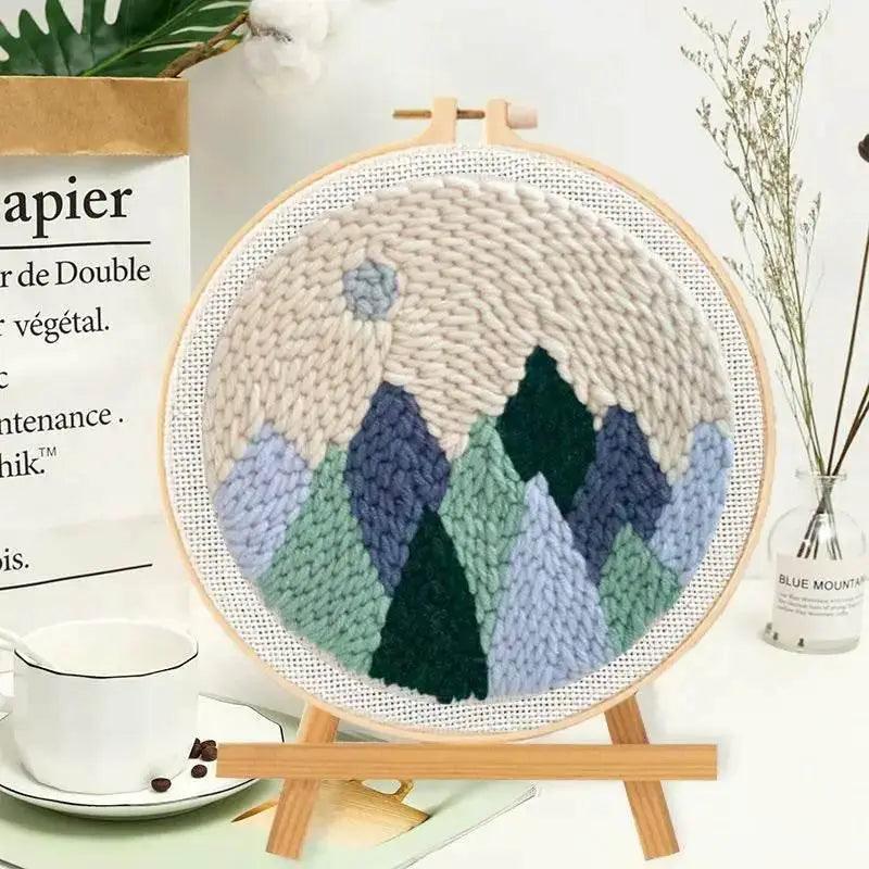 Beginner-Friendly Punch Needle Embroidery Kit with Landscape Patterns - Perfect for Adults and Kids, Ideal Gift for Home Decor - ToylandEU™