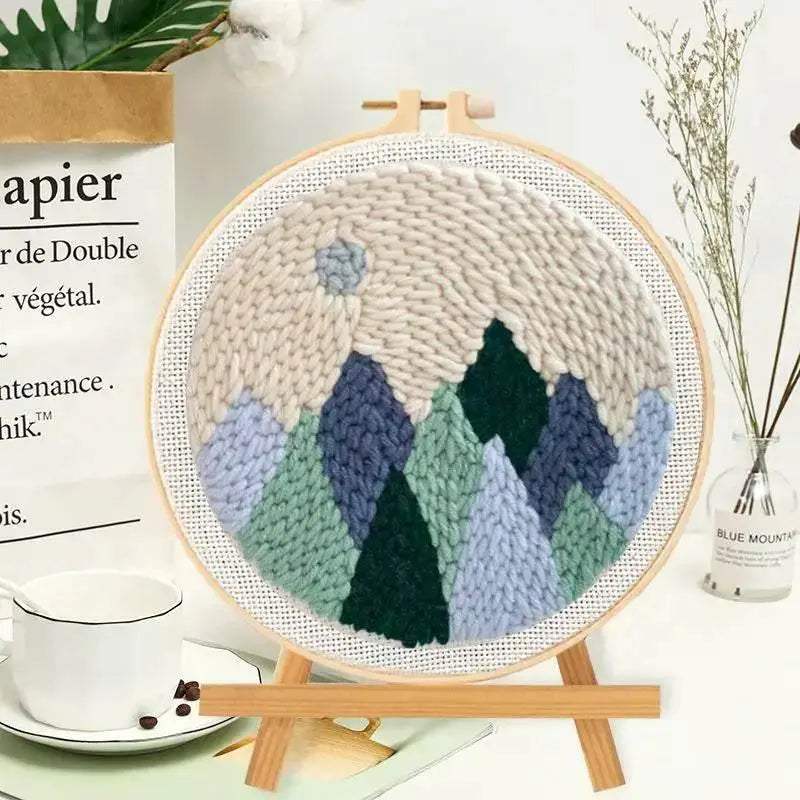 Beginner-Friendly Punch Needle Embroidery Kit with Landscape Patterns - Perfect for Adults and Kids, Ideal Gift for Home Decor - ToylandEU™