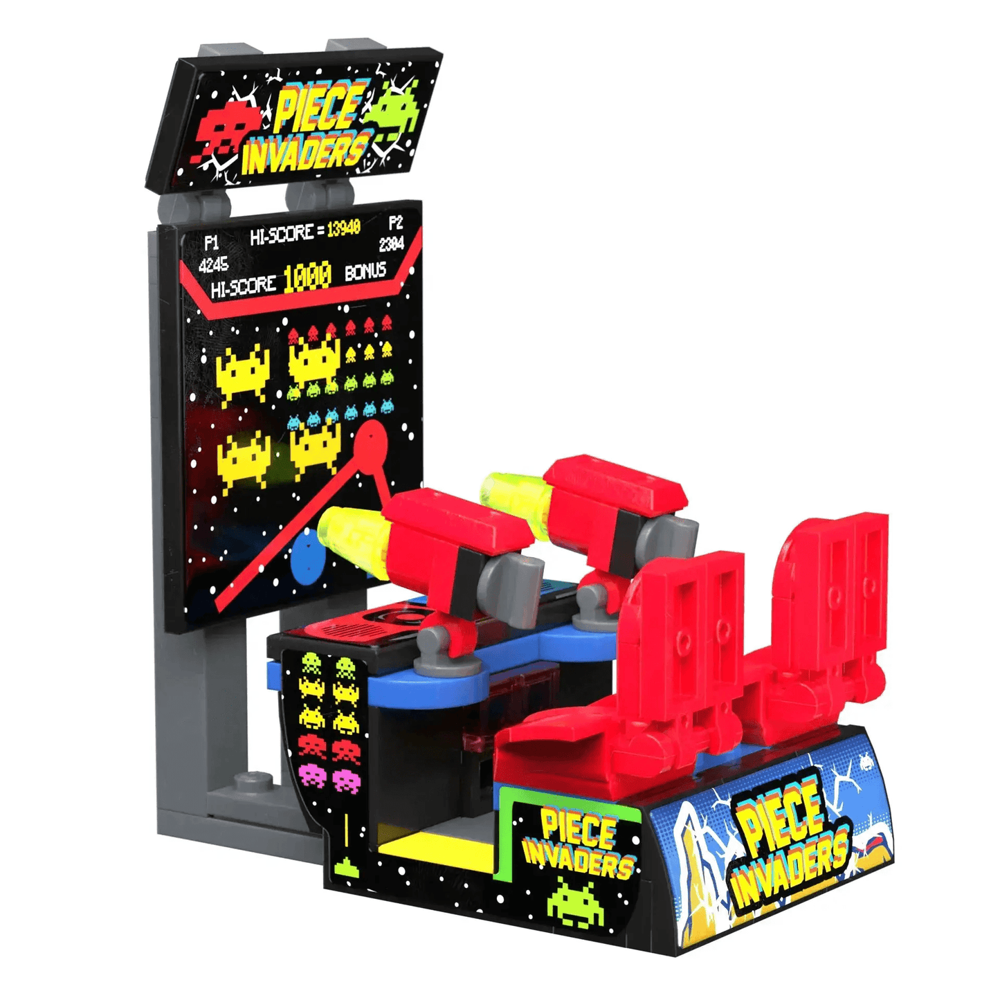 Big Screen Piece Invaders Arcade made using LEGO parts - B3 Customs - ToylandEU