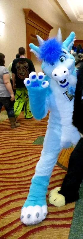 Blue Husky Fursuit Mascot for Adults Realistic Tail - ToylandEU™