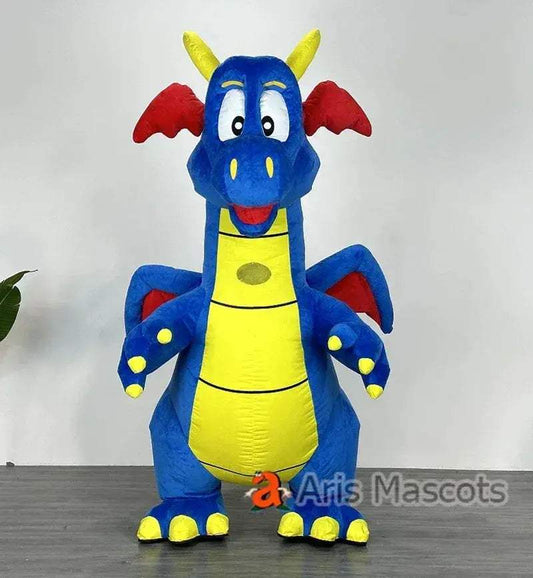 Blue Inflatable Dinosaur Costume for Adults Realistic Full-Body Cosplay - ToylandEU