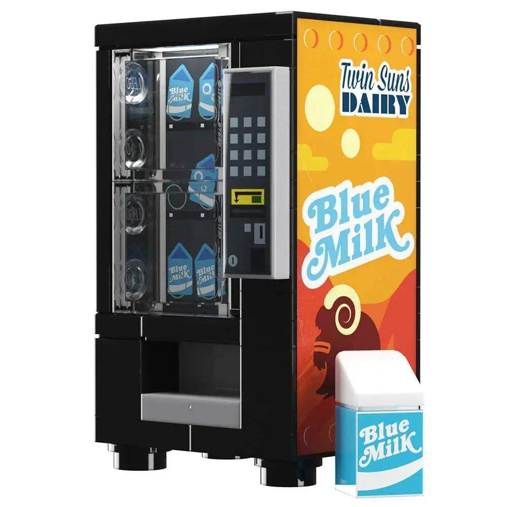 Blue Milk Vending Machine Building Set made using LEGO parts - B3 Customs - ToylandEU