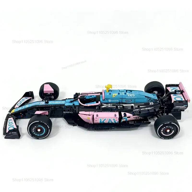Blue Pink Racing Car Building Block Kit 2312 Pieces DIY - ToylandEU