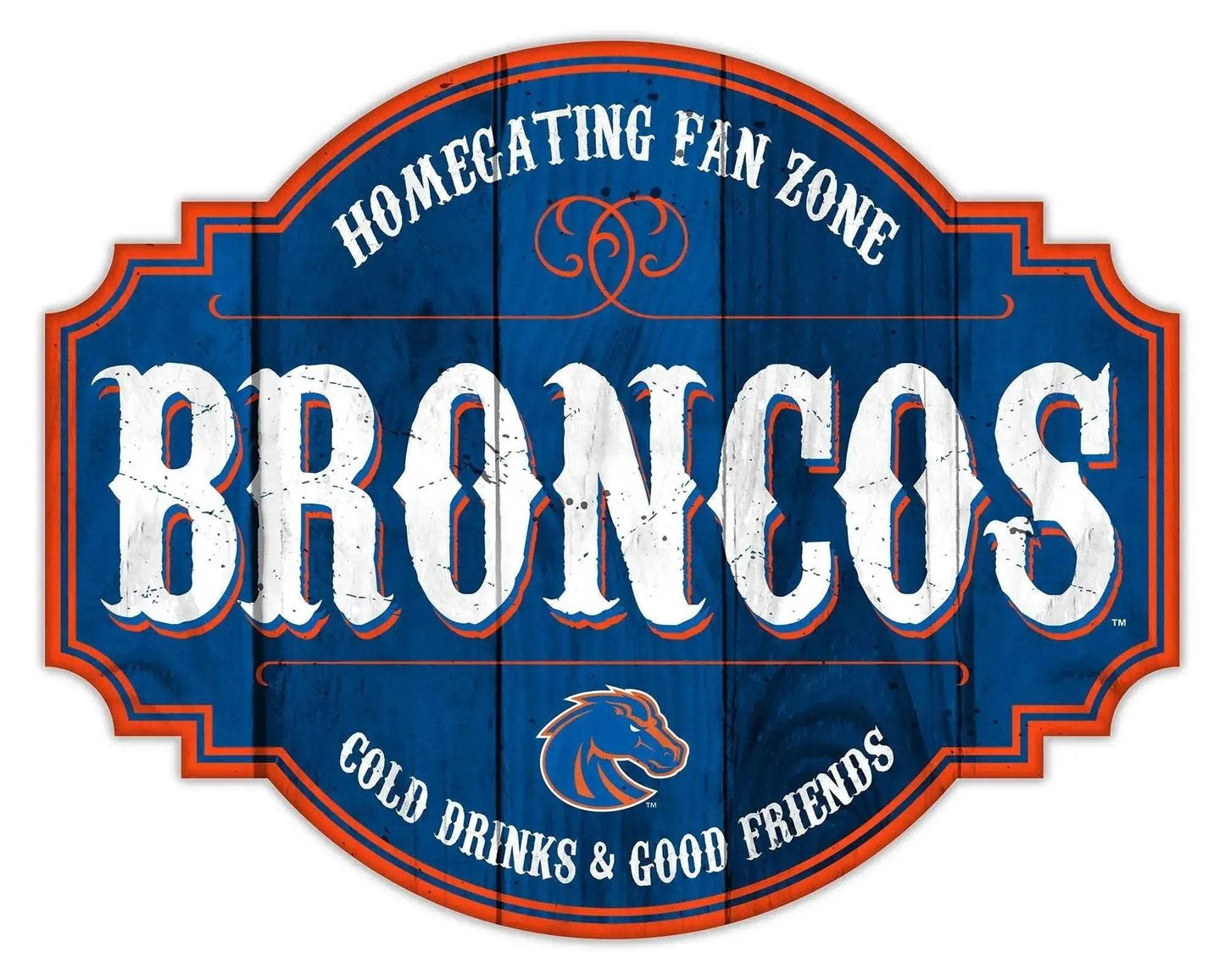 Boise State Broncos Sign Wood 12 Inch Homegating Tavern - ToylandEU™