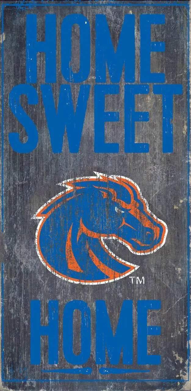 Boise State Broncos Wood Sign Home Sweet Home 6x12 Rope - ToylandEU