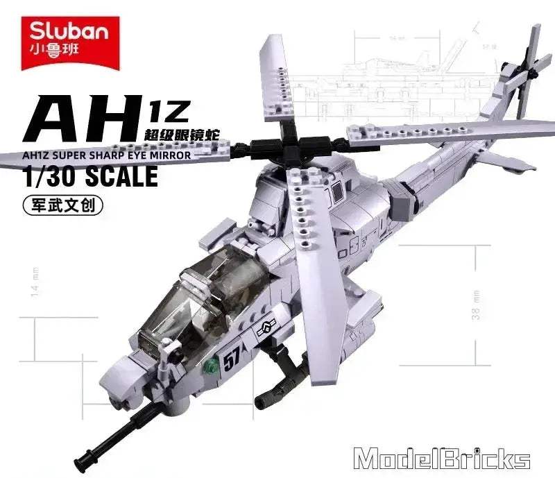 Bold Building Blocks KA50 Helicopter Model Toyland EU - ToylandEU™