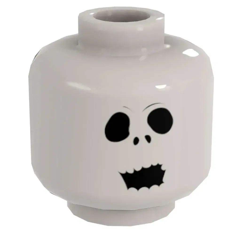 Bone Colored Gasping Figure Head For LEGO Figures Printed By B3 Customs On Authentic LEGO Element - ToylandEU