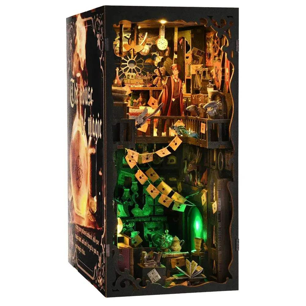 Book Nook Kit 3D Wooden Puzzle Dollhouse Bookshelf Home Decor - ToylandEU