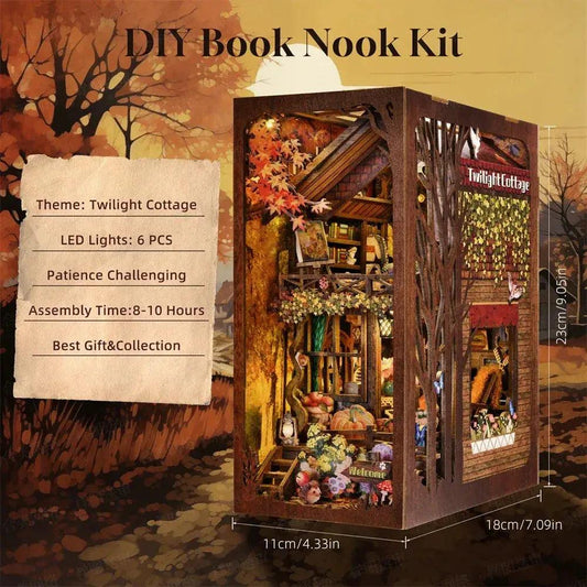 Book Nook Kit 3D Wooden Puzzle Dollhouse Build Kit - ToylandEU™