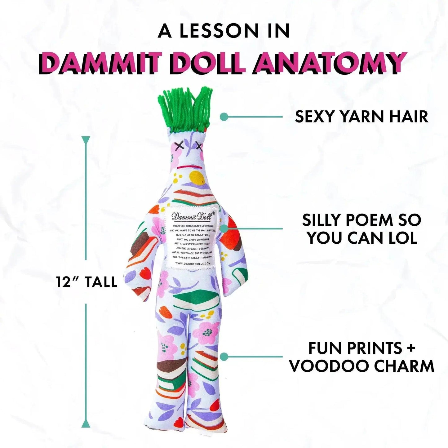 Bookworm Dammit Doll Relatable Reading Comfort - ToylandEU™