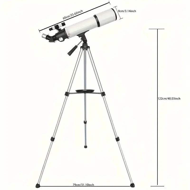 Borwolf 80600 Professional Astronomical Telescope 80mm Large Aperture - ToylandEU