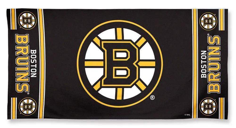 Boston Bruins Beach Towel 30x60 Cotton Velour Front - ToylandEU™