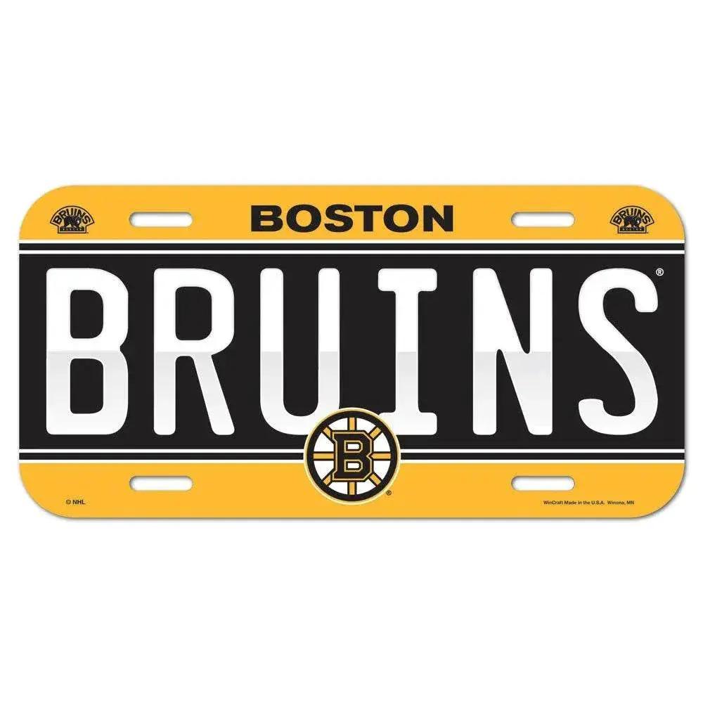 Boston Bruins Durable Plastic License Plate 6x12 Inches - ToylandEU™