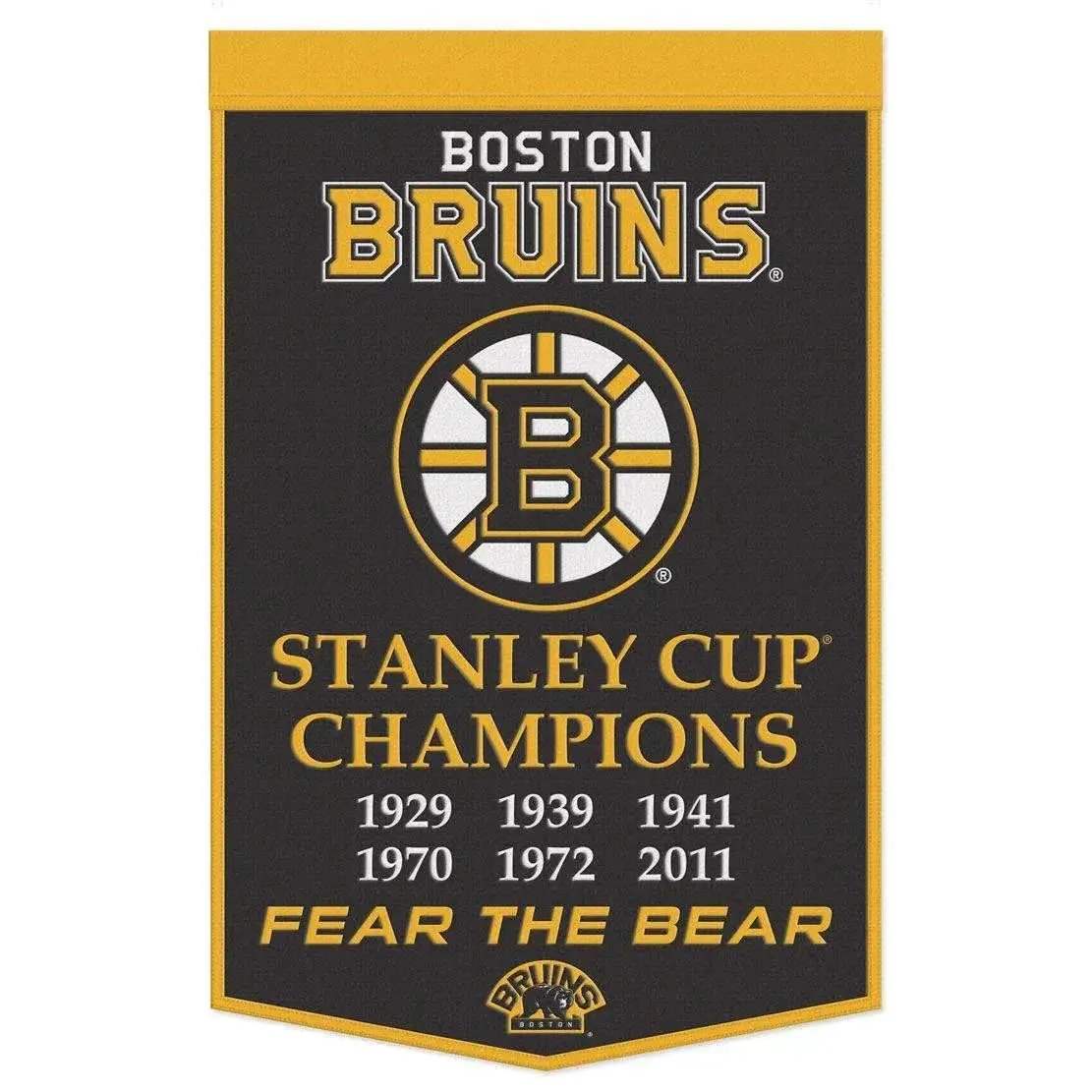 Boston Bruins Wool Banner 24x38 Dynasty Champ Design - ToylandEU™