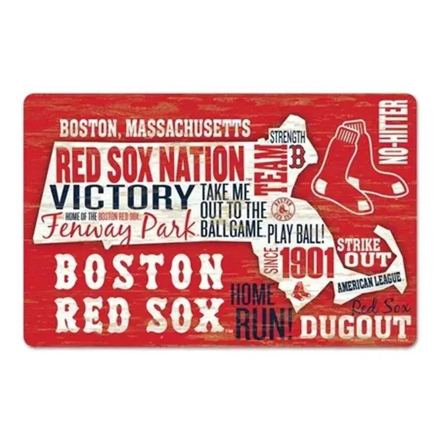 Boston Red Sox 11x17 Wood Wordage Sign With Established Date - ToylandEU™