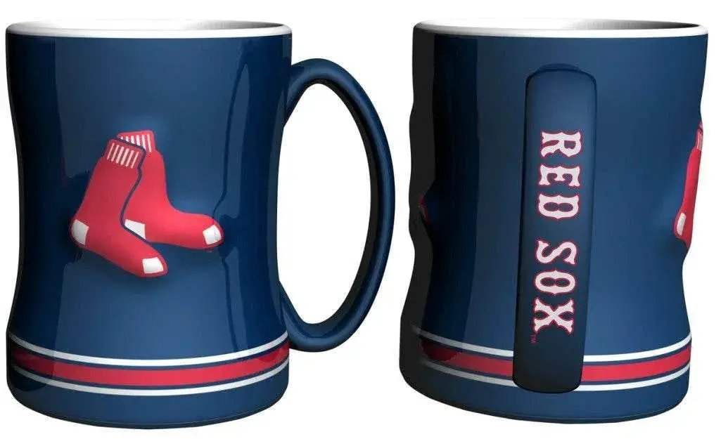 Boston Red Sox 14oz Sculpted Relief Team Color Coffee Mug - ToylandEU™