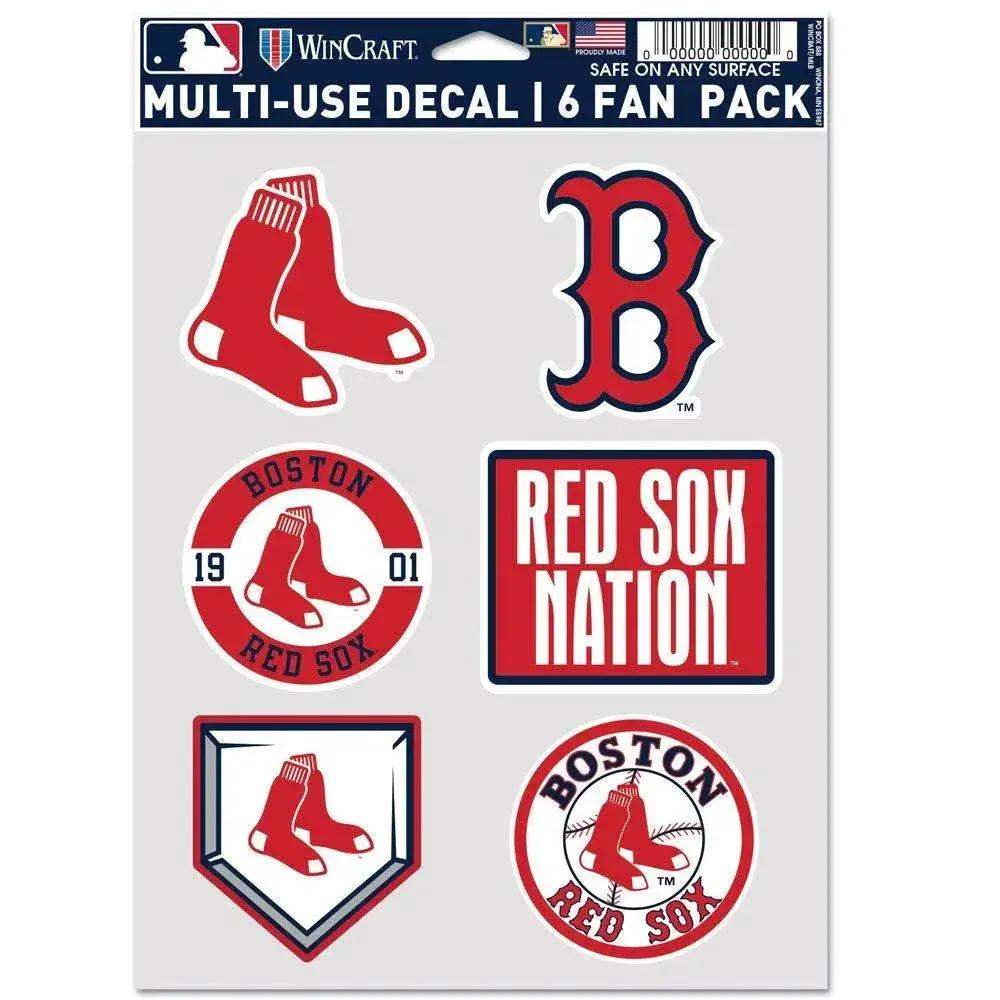 Boston Red Sox Decal Set 6 Pack Multi Use Fan Decals - ToylandEU™