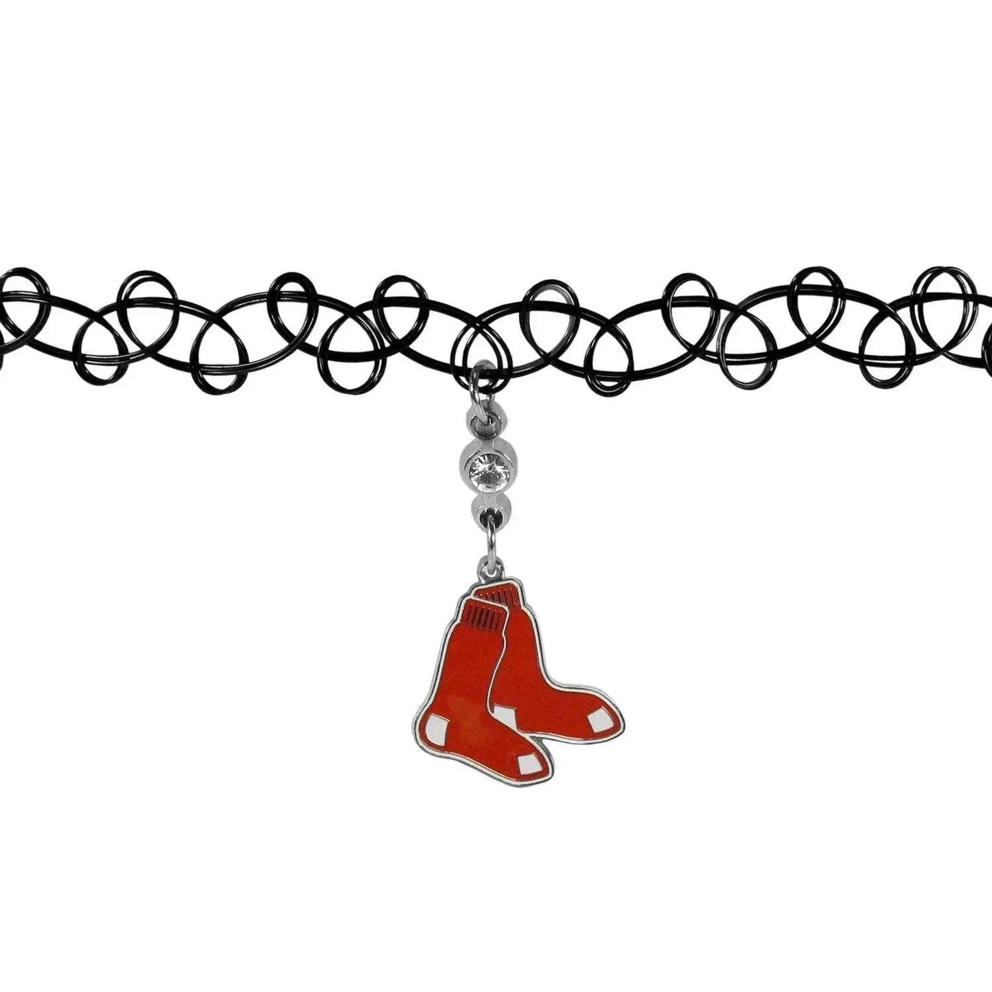 Boston Red Sox Knotted Choker Necklace With Rhinestones - ToylandEU™