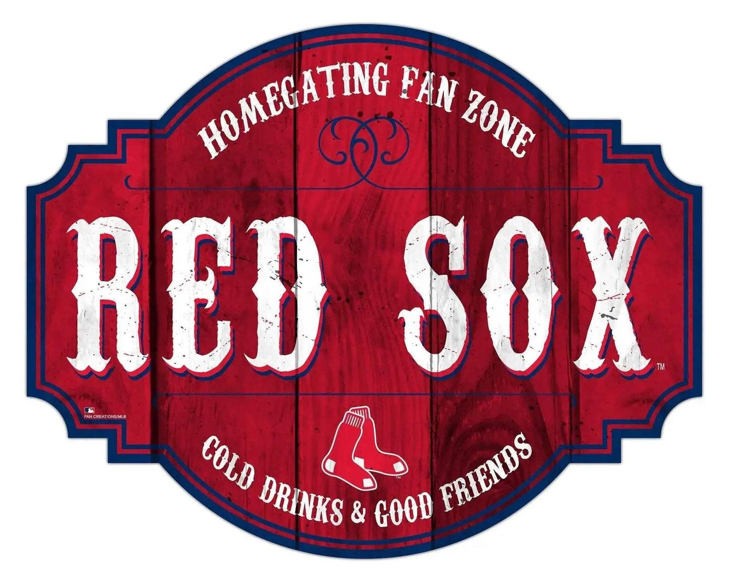 Boston Red Sox Wood Sign 12 Inch Homegating Tavern Sign - ToylandEU™