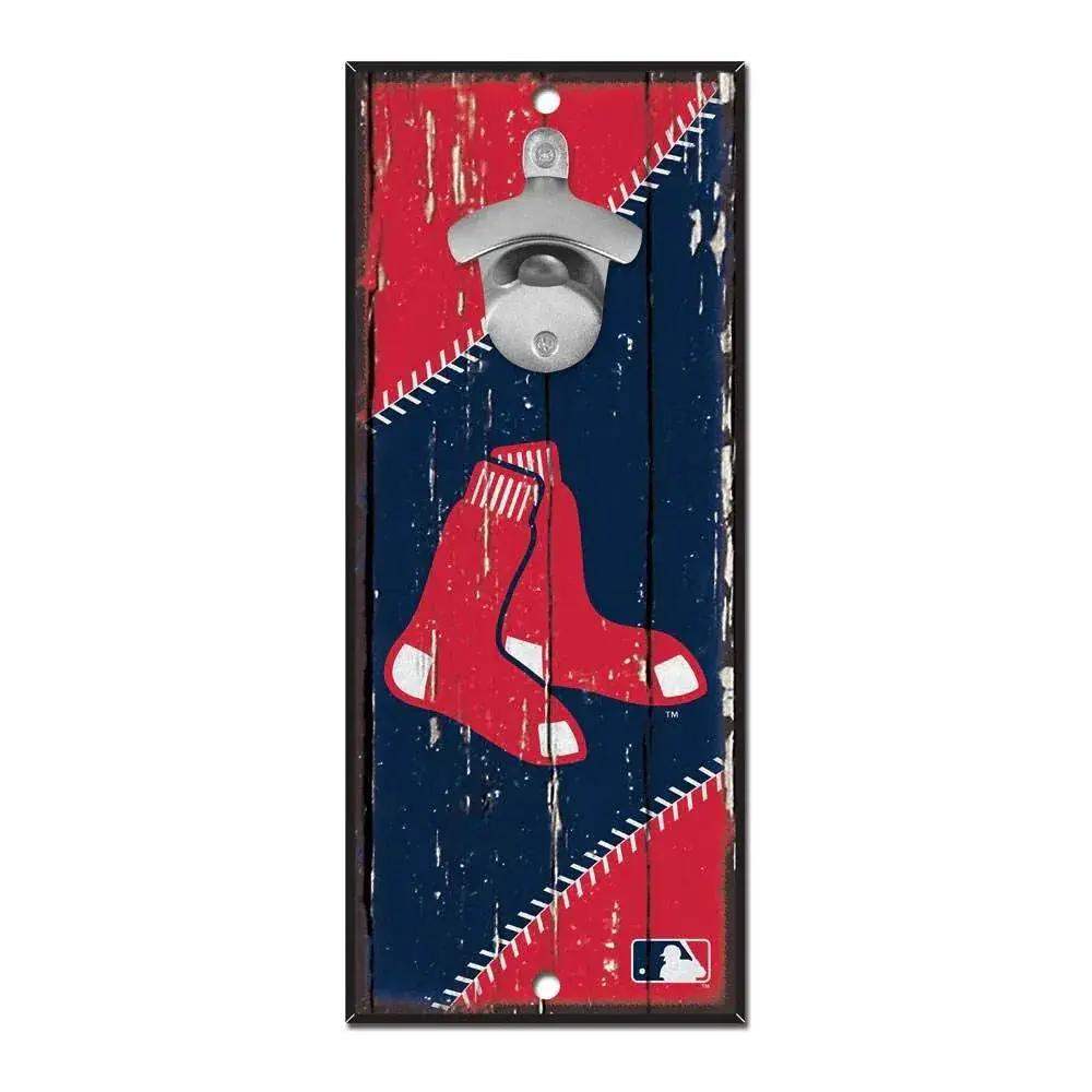Boston Red Sox Wood Sign Bottle Opener 5x11 Retro Decor - ToylandEU™