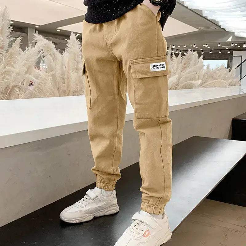 Boys Cargo Pants With Elastic Waist For Active Play - ToylandEU