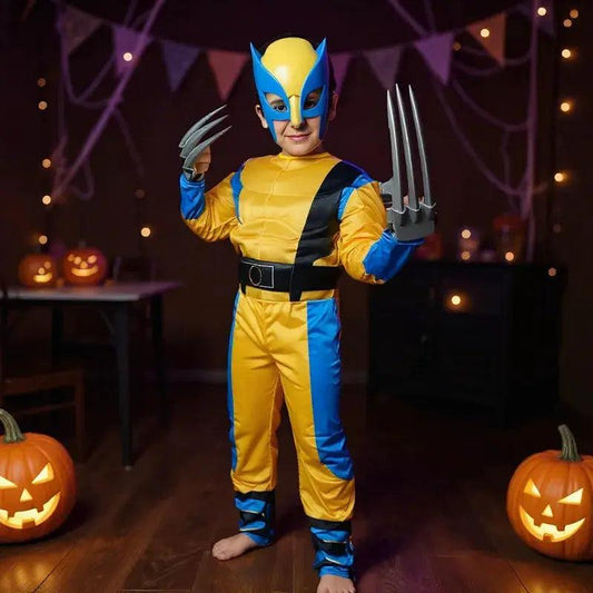 Boys Wolverine Costume Jumpsuit With Mask Official Marvel - ToylandEU™