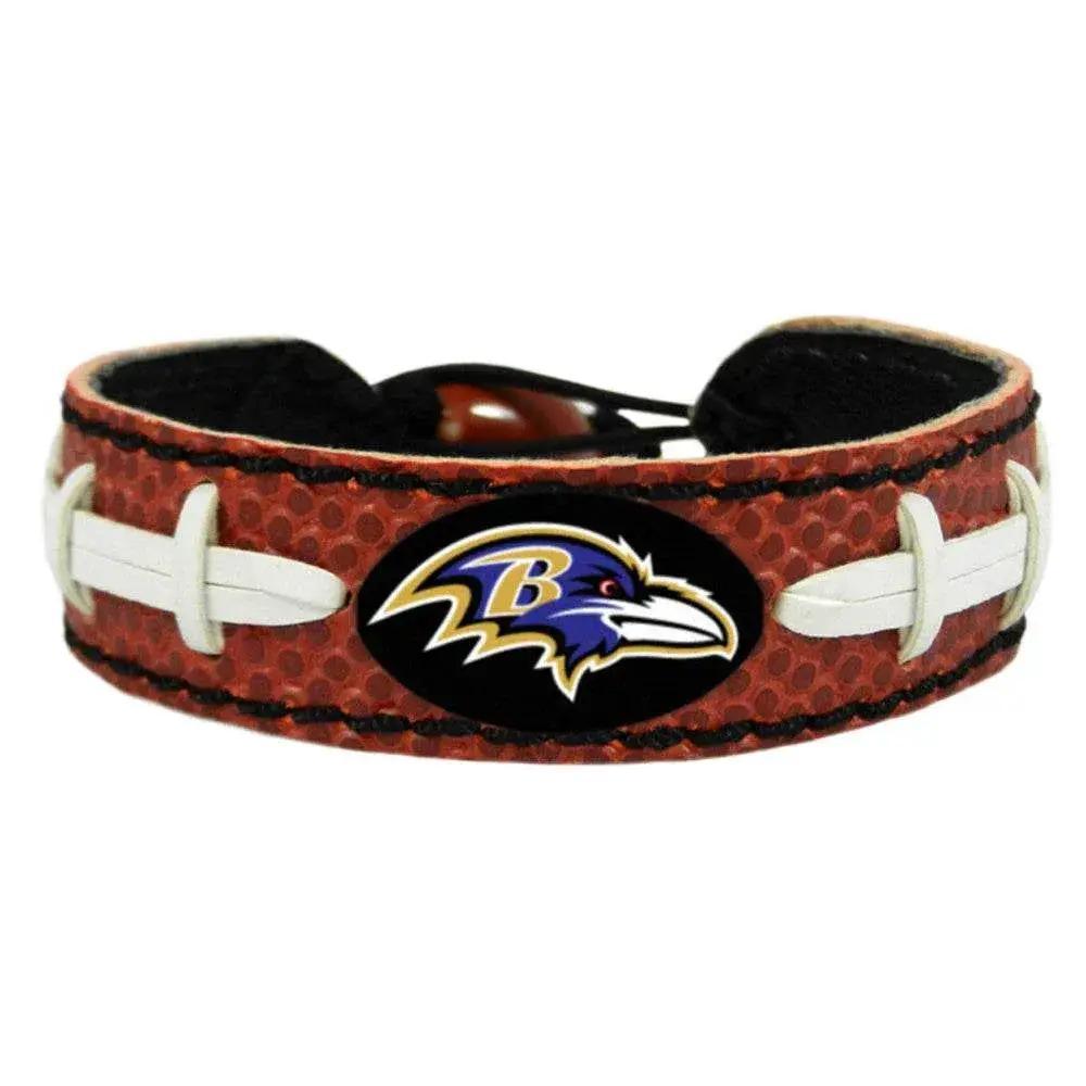 Baltimore Ravens Leather Bracelet Adjustable Football Bead - ToylandEU™