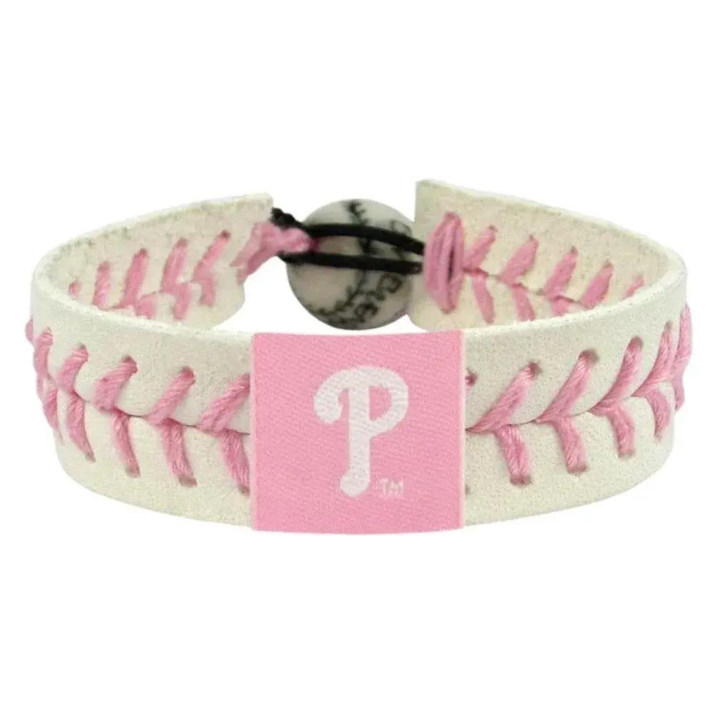 Philadelphia Phillies Pink Leather Baseball Bracelet - ToylandEU™