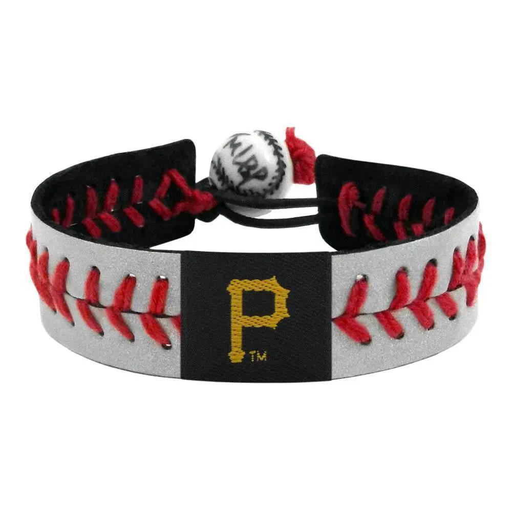 Pittsburgh Pirates Reflective Baseball Leather Bracelet - ToylandEU™