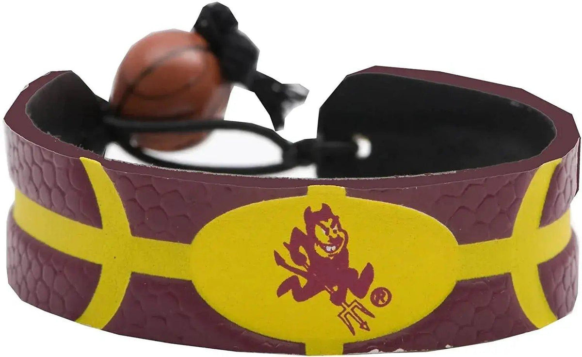 ASU Sun Devils Leather Bracelet Team Color Basketball - ToylandEU™