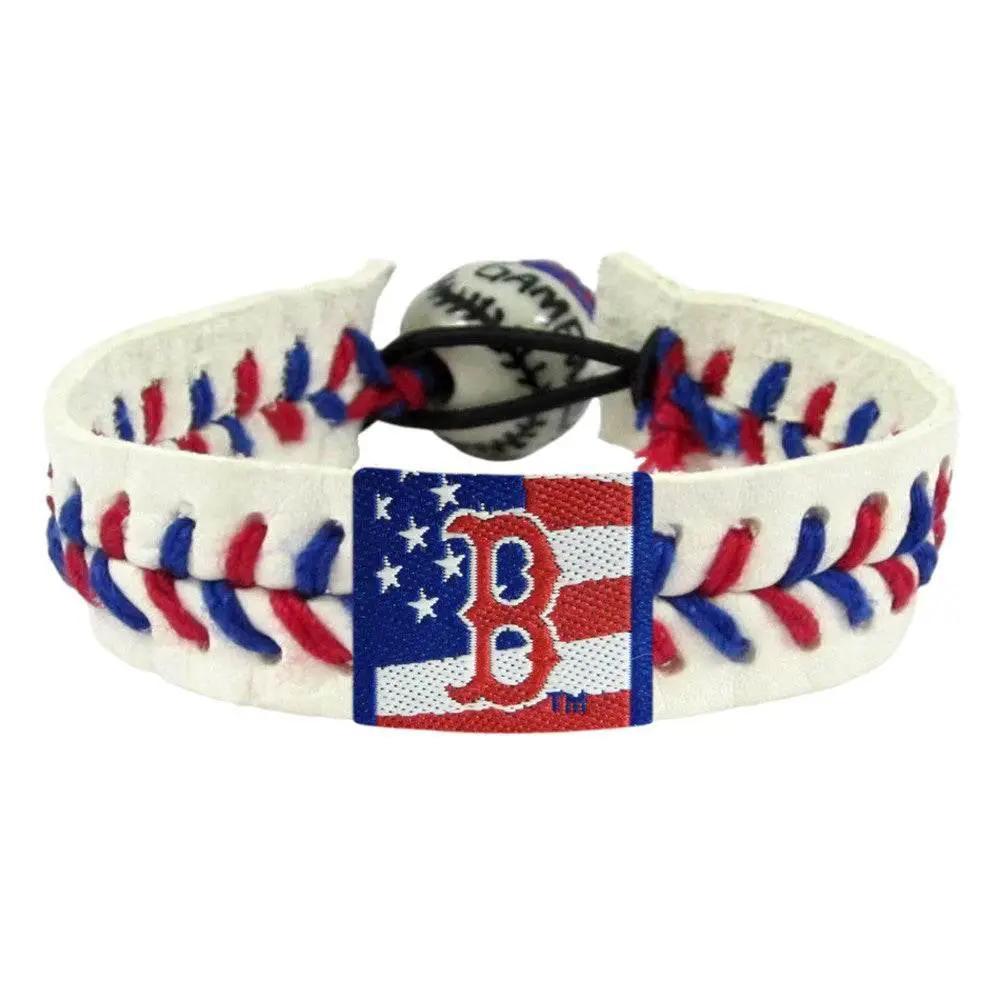 Boston Red Sox Leather Bracelet With Ceramic Bead For Kids - ToylandEU™