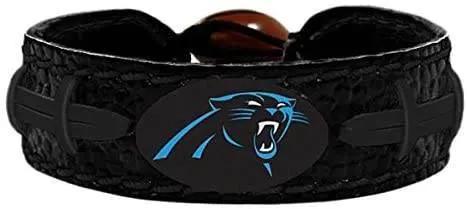 Carolina Panthers Leather Bracelet With Black Ceramic Bead - ToylandEU™
