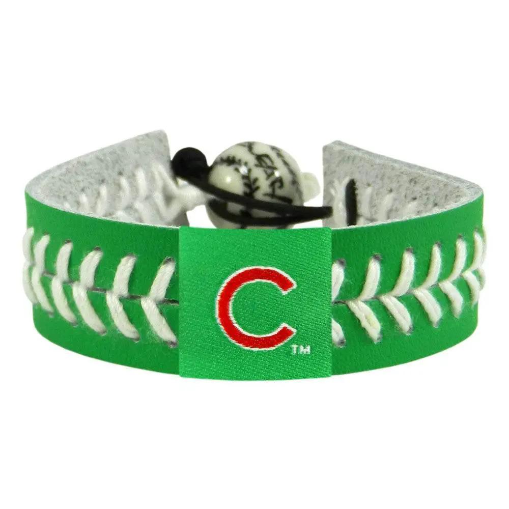 Chicago Cubs Leather Bracelet With Ceramic Bead One Size - ToylandEU™