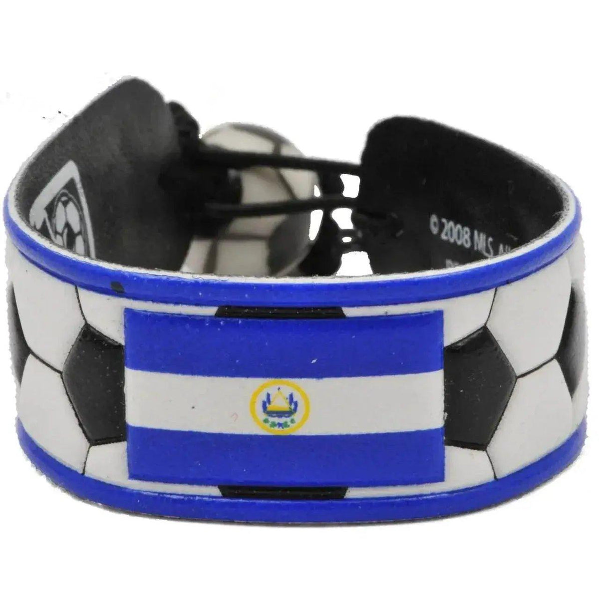 El Salvador Flag Genuine Leather Bracelet Soccer Classic - ToylandEU™