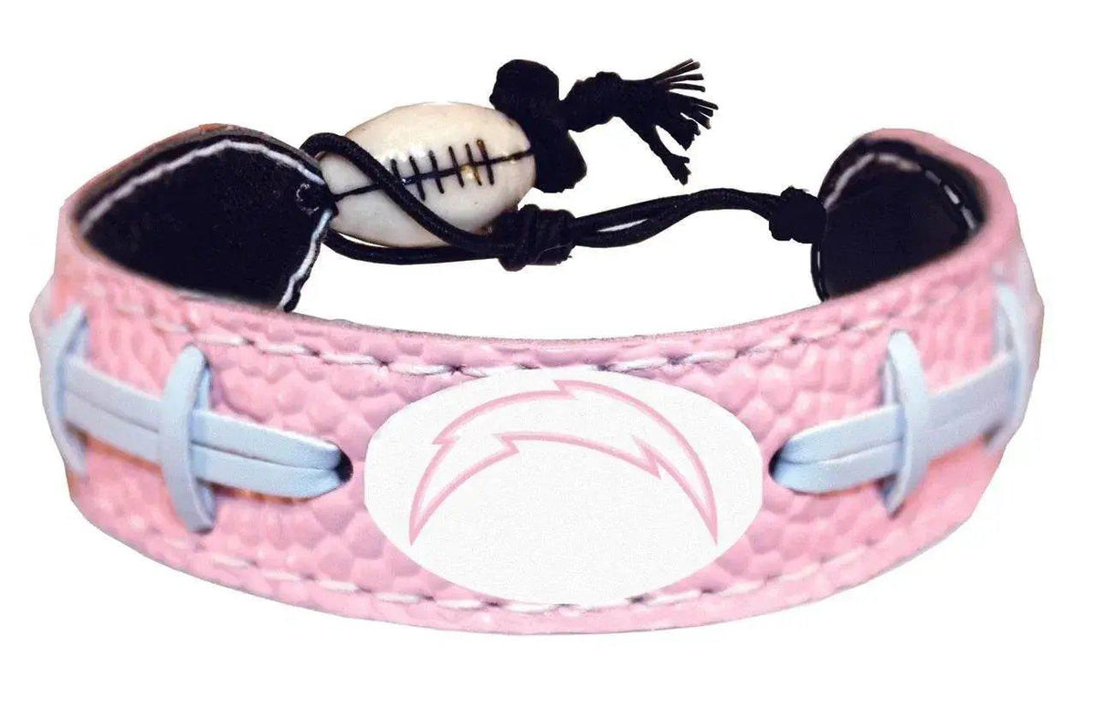 Los Angeles Chargers Pink Leather Football Bracelet - ToylandEU™