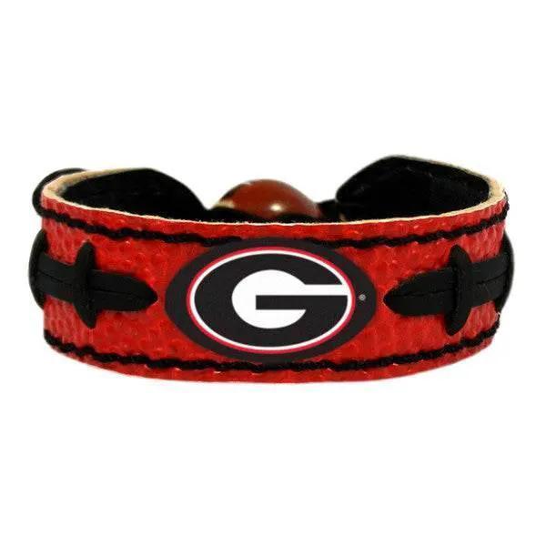 Georgia Bulldogs Leather Bracelet Team Color Football - ToylandEU™