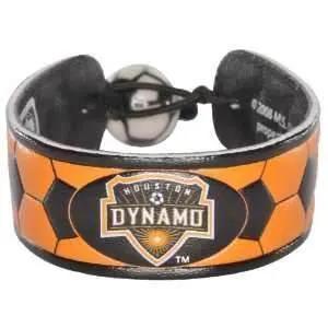 Houston Dynamo Leather Bracelet Team Color Soccer Accessory - ToylandEU™