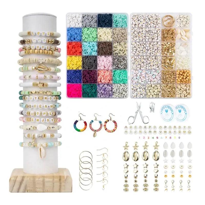 Rainbow Clay Beads Bracelet Making Kit For Easy Jewelry - ToylandEU™