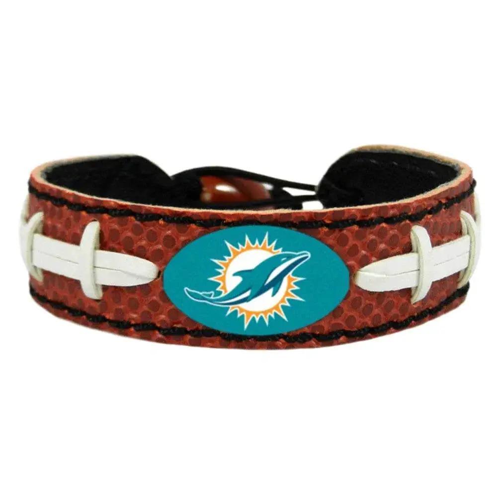Miami Dolphins Leather Bracelet With Ceramic Bead Detail - ToylandEU™