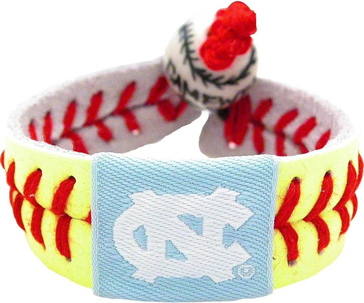 North Carolina Tar Heels Leather Bracelet With Ceramic Bead - ToylandEU™